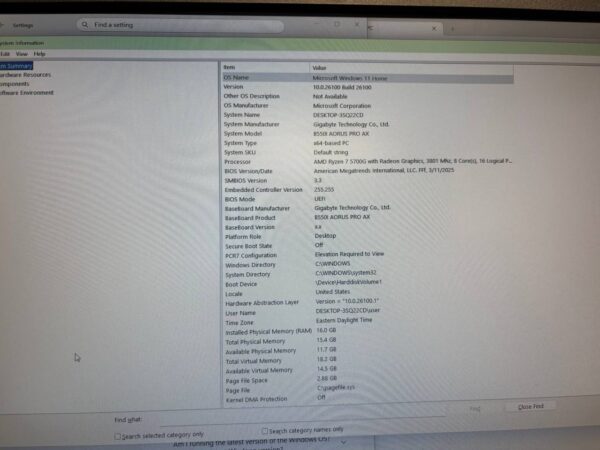 computer specs